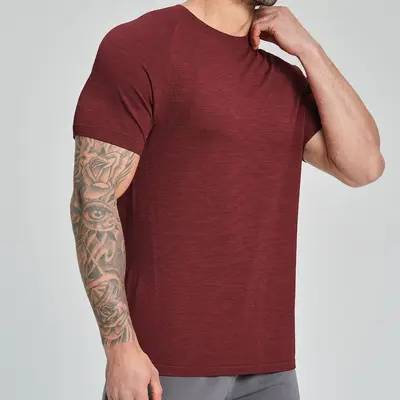 Nahtloses atmungsaktives Sport-Fitness-T-Shirt für Herren, Yoga und Outdoor, 1196