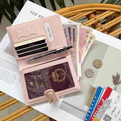 Diamantmuster-Reisepassetui mit Premium-Optik, tragbar, Multifunktional