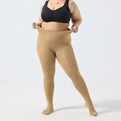 Damen Übergröße Winter-Leggings mit Fleece-Innenfutter und Po-Lifting - 8
