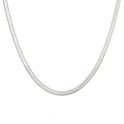 Double-layer snake chain necklace titanium steel - 8