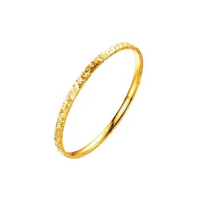 Damenarmband aus Gold, Crushed-Ice-Stil, Sandgold - 5