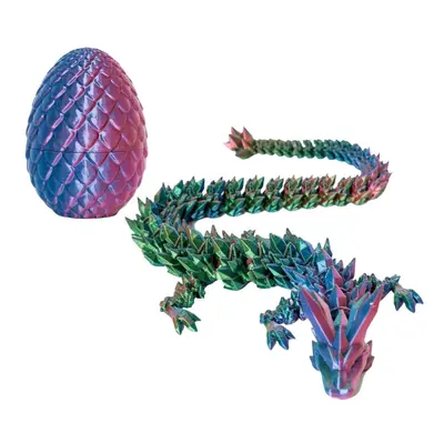3D Printed Dragon Egg and Shenlong Set, Gemstone Dragon Figurine - 10