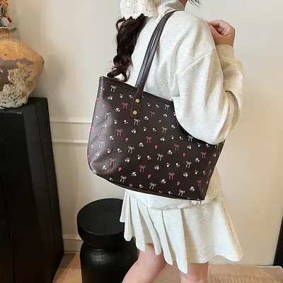Large Capacity Everyday Tote Bag with Single Shoulder Underarm Bag - 5