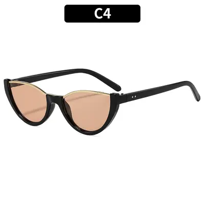 Cat-Eye-Halbrahmen-Partysonnenbrille mit UV-Schutz - 9