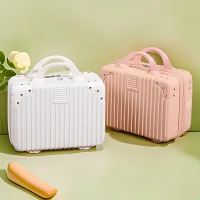 Personalisierter kleiner Koffer 14 Zoll Kosmetikbox Geschenkartikel kleine Mini-Reisekästchen mit Zahlenkombinationsschloss Kosmetiktasche