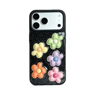 适用于苹果17promax手机壳iphone16pro糖果色花朵15/14新款保护套