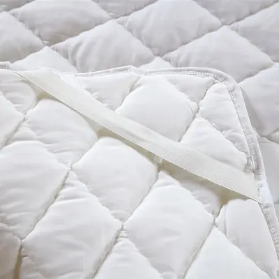 Hotel Mattress Protector Pad, Polyester-Cotton Quilted, Non-Slip - 2