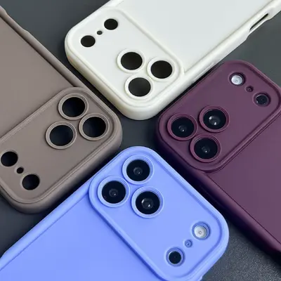 iPhone 17 Pro Max 16 Compatible Solid Color TPU Phone Case, Shockproof