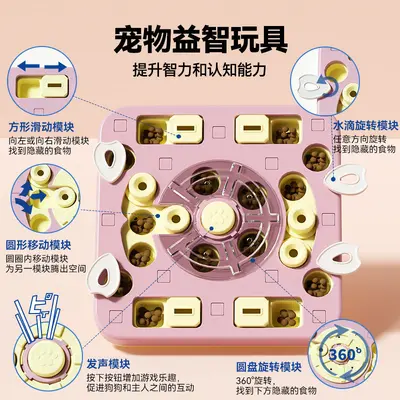 宠物漏食狗狗冻干丰容玩具狗碗猫咪碗餐垫嗅闻喂食慢食盘嗅闻垫