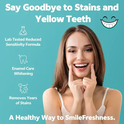 Coconut flavor teeth whitening strips with gum care