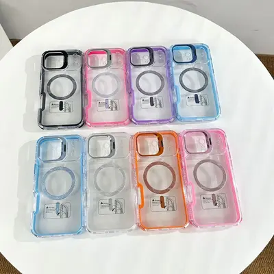 iPhone 18 Pro Max phone case, stand function, transparent