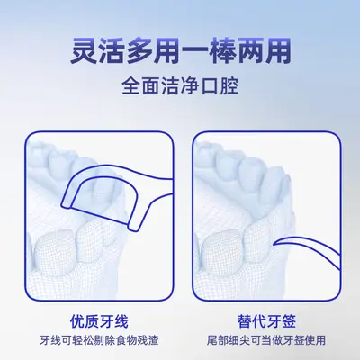 奥卫士超细牙线棒一次性牙签牙线家庭装便携剔牙线盒经典顺滑牙线 - 5