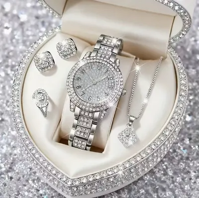 Women's quartz watch minimalist diamond-inlaid steel bracelet - 3