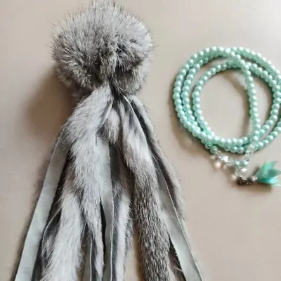 Real Rabbit Fur Octopus Cat Toy with Catnip, Handmade, Chew-Resistant - 8