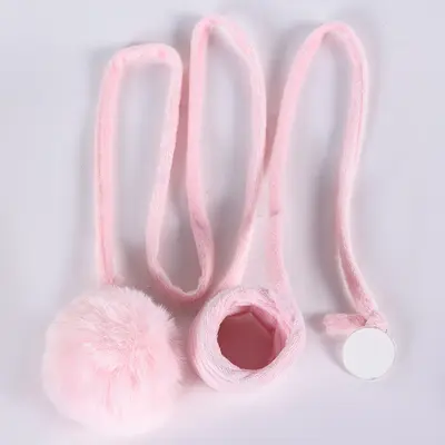 Cat Self-Play Toy with Suction Cup Spring Rabbit Ball, Retractable Door-Hanging Cat Toy - 7