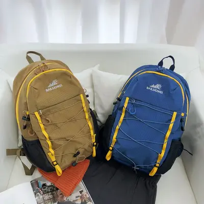 Colorblock Outdoor Backpack, Unisex, Large Capacity - 3