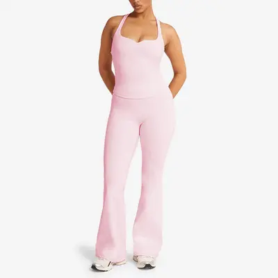Women's cross-border waist-shaping yoga outfit set, premium outerwear, running training vest, fitness pants set