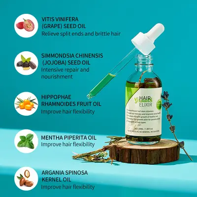 Kräuter-Haarwuchsöl, Kopfhautpflege und Anti-Haarausfall-Serum - 5