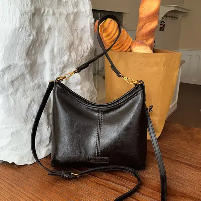 Women's Retro Small Square Shoulder Bag, Lightweight Crossbody Commuter Bag - 13