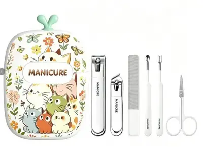 Stainless steel nail clipper set, 6-piece portable - 8