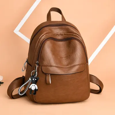 Grenzüberschreitende Handelstasche für Frauen, koreanischer Stil, große Kapazität, weiches Leder-Rucksack, kann mit Namen des Käufers etikettiert werden, direkter Versand vom Werk. - 3