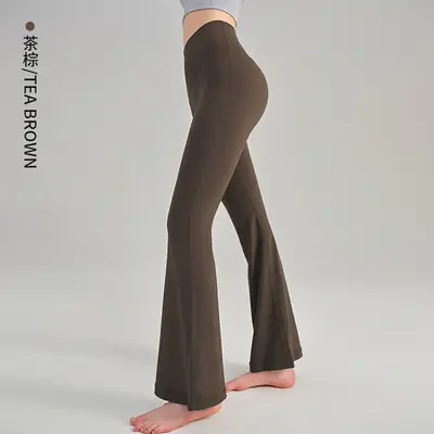 Women's High-Waist Butt-Lift Yoga Flare Pants, Nude-Feel - 11