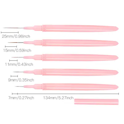 3-in-1 extra feines Nagelkunst-Linienpinsel-Set für Wimpern und Eyeliner - 13