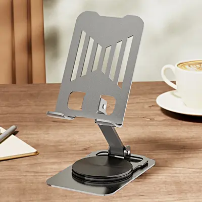 Aluminum Alloy Rotating Desktop Phone Holder - 8