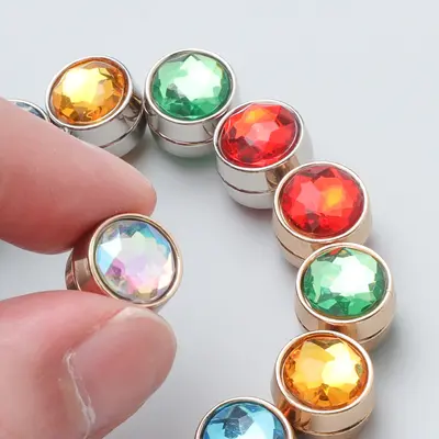 Invisible Magnetic Clasp for Shirts and Headscarves, Seamless, Rhinestone