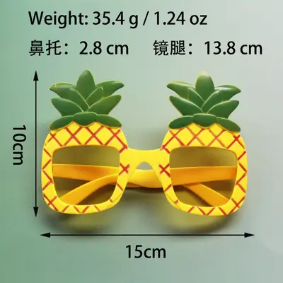 Funny Hawaiian Party Glasses with Fruit Shapes: Watermelon, Strawberry, Pineapple - 9