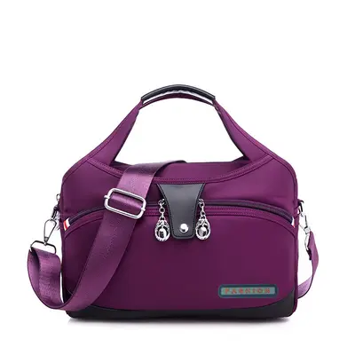 Women's Lightweight Oxford Cloth Tote Bag, Large Capacity, Crossbody Strap - 8