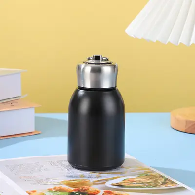 304 Stainless Steel Vacuum Pocket Cup, All-Steel Lid, Portable with Carry Ring - 13