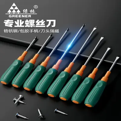 Magnetic Phillips and flathead screwdriver, non-slip