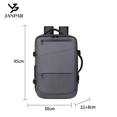 New Style Carry-on Backpack for Men, Multi-functional Expandable Business Backpack, Large Capacity Shoe Compartment, Premium Travel School Bag - 10