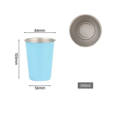 304 Stainless Steel Camping Cup for Coffee and Cold Drinks - 13