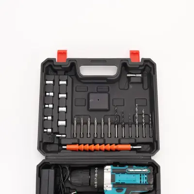 Rechargeable cordless hand drill, lithium impact set