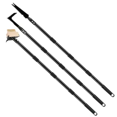 Long Handle Steel Wire Weed Brush Set for Garden and Floor Cleaning