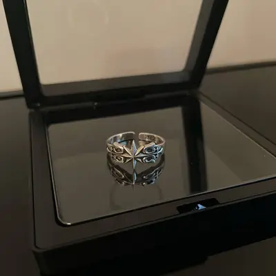 Men's ring, vintage, adjustable - 7