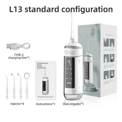 Grenzüberschreitender elektrischer Munddusche USB-Wasserflosser mit 6 Stufen einstellbar, tragbarer Zahnreiniger, Wasserzahnseide, Zahnaufhellungsgerät, Mundspüler