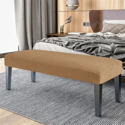 Nordic Corduroy Elastic Bench Cover Footstool Dust Cover Headboard Bench Cushion Cover Waterproof Oil-resistant INS Style - 12