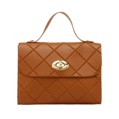 Women's Diamond Check Stripe Small Handbag Korean Style - 10