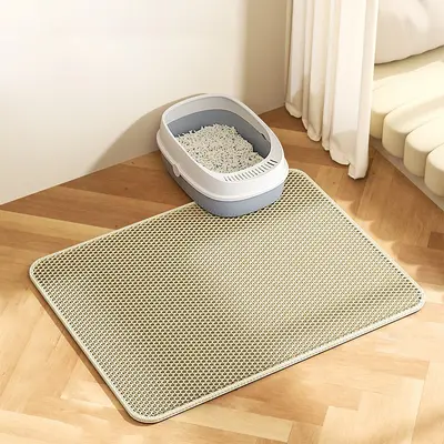 Çift katmanlı kedi kumu minderi, sıçramaya karşı, yıkanabilir - 8