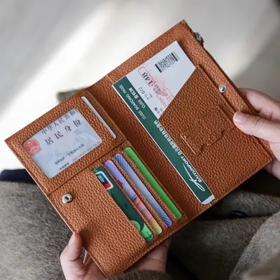 RFID koruma pasaport cüzdanı, minimalist tasarım - 3