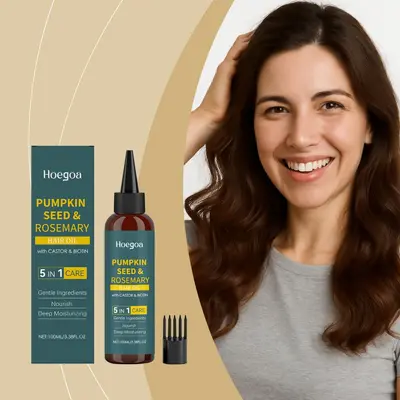 HOEGOA Kürbiskern-Rosmarin-Haaröl zur Massage und äußerlichen Anwendung - 1
