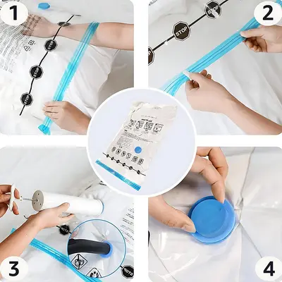 Amazon Basics Vacuum Storage Bag, Large, Includes Electric Pump