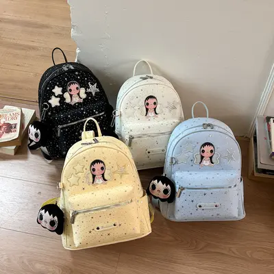Women's Casual Cartoon Backpack, Lightweight Large Capacity Travel and School Bag - 5