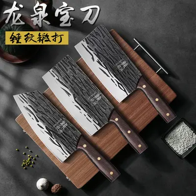 Longquan mutfak bıçak seti dövme keskin şef