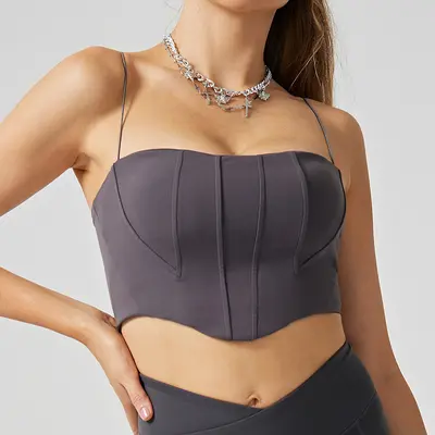Figurformendes Sportset für Damen mit Yoga-Kleidung und Tanz-BH - 9