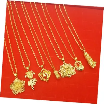 Women's Water Drop Pendant Necklace with Flower Collarbone Chain