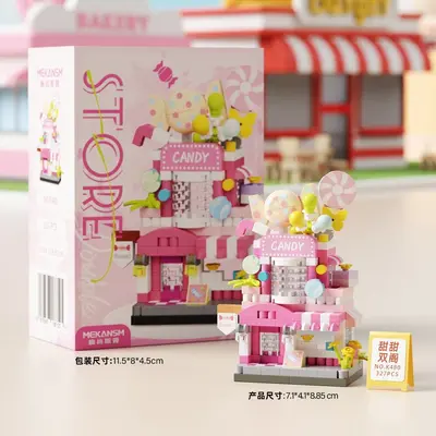 Kleine Bausteine Kinderspielzeug, Straßenszene Mini-Box, Mikro-Partikel-Bausatz - 10